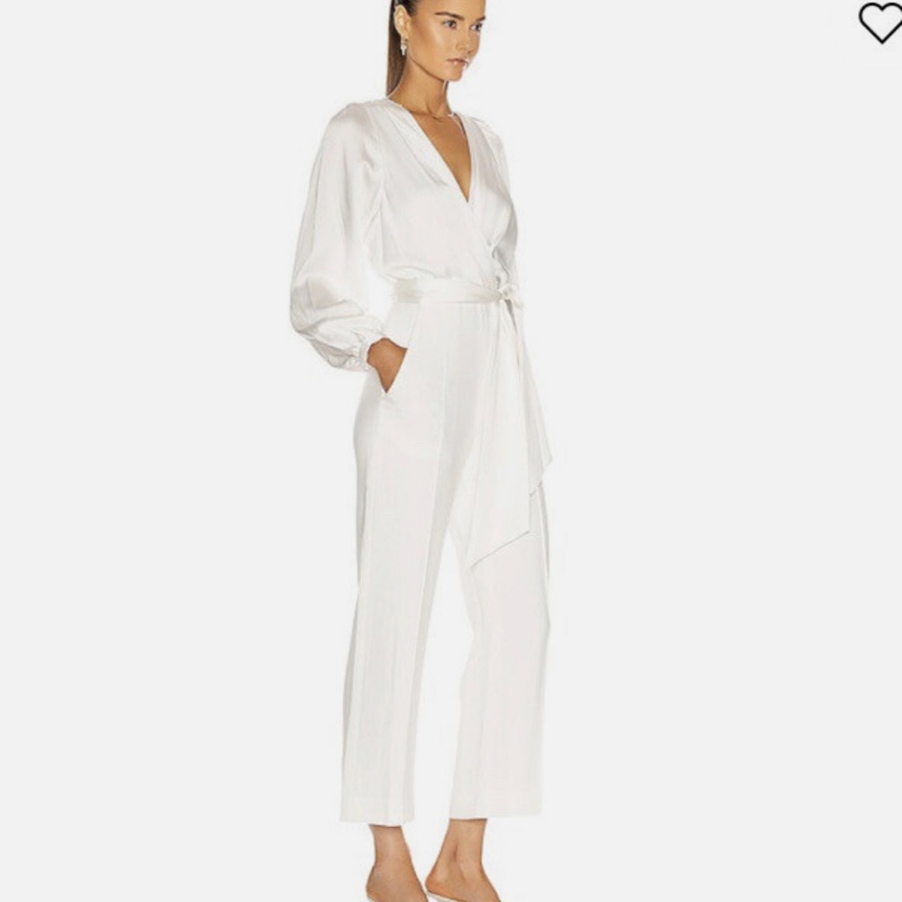 Jonathan Simkhai White Wrap Jumpsuit